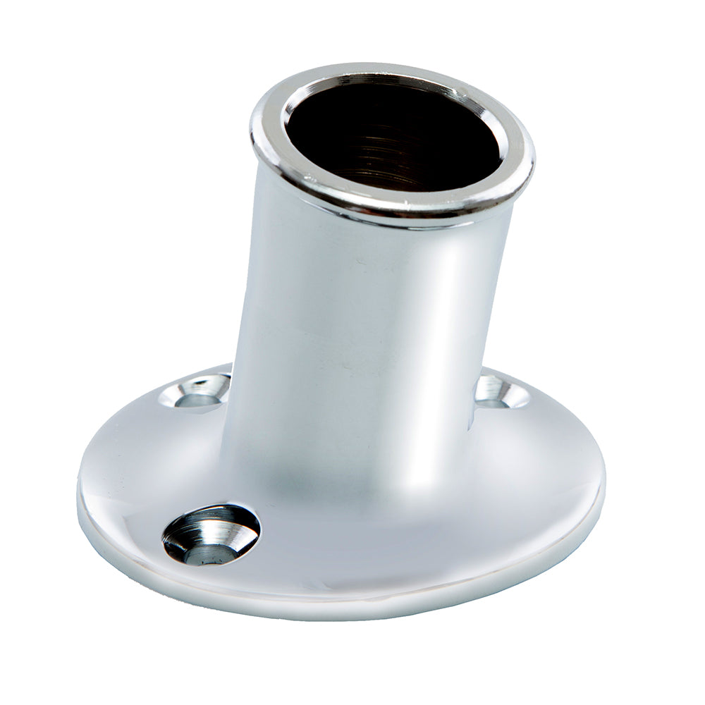 Whitecap TopMounted Flag Pole Socket CPBrass 34 ID S5001